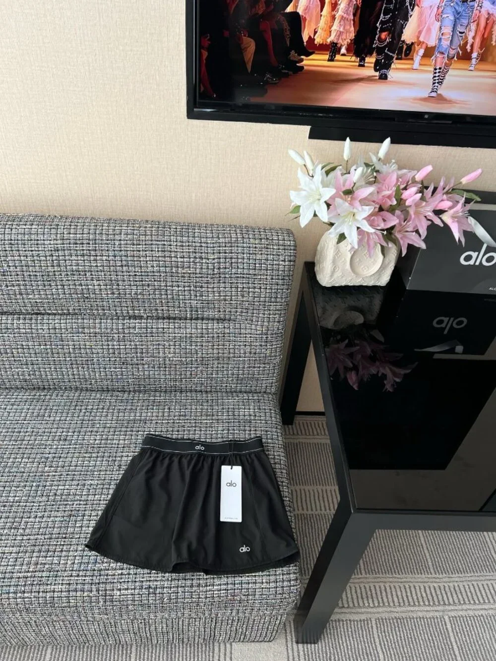 ALO Black Mini Skirt
